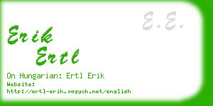 erik ertl business card